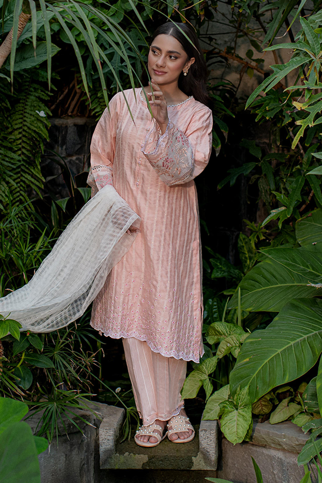 Zellbury | Summer Pret | Embroidered Kurta Dupatta Trouser - 2001 - House Of Hania