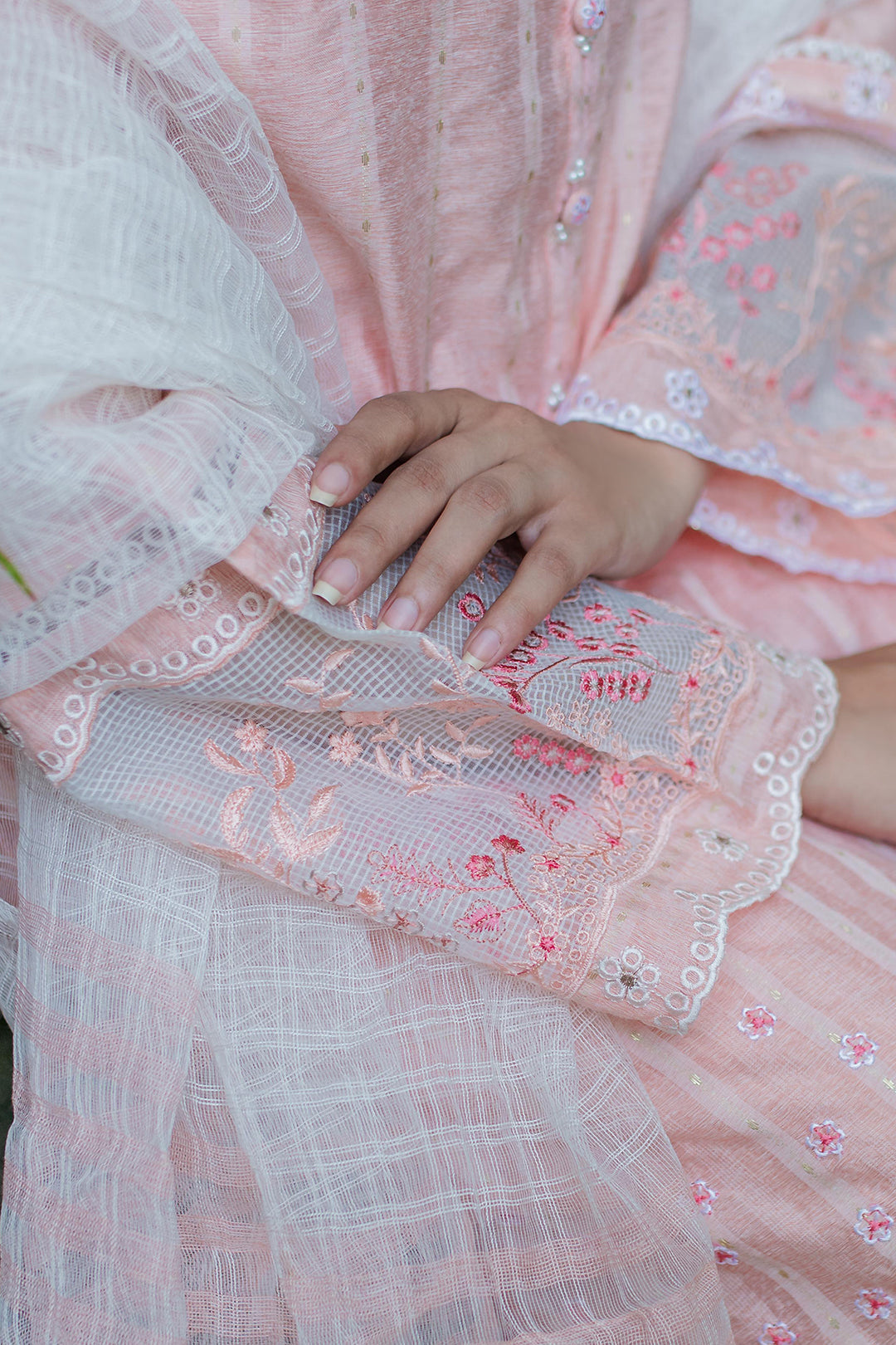 Zellbury | Summer Pret | Embroidered Kurta Dupatta Trouser - 2001 - House Of Hania