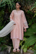 Zellbury | Summer Pret | Embroidered Kurta Dupatta Trouser - 2001 - House Of Hania