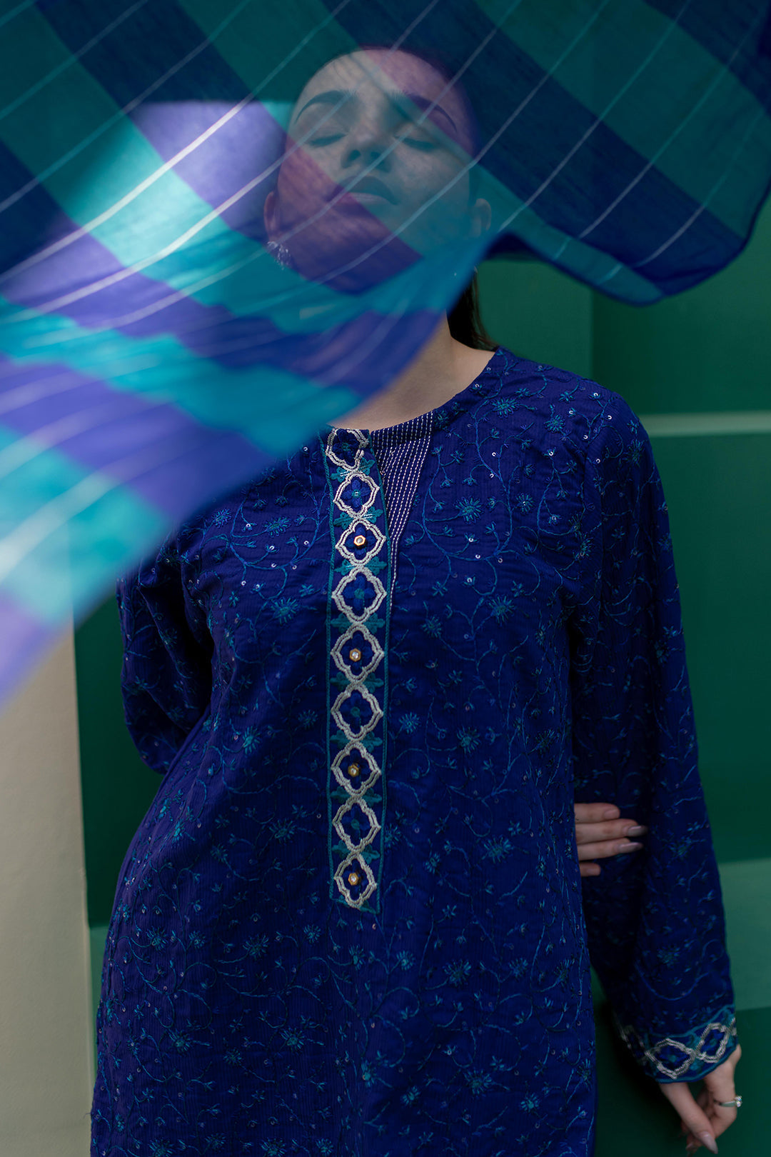 Zellbury | Summer Pret | Embroidered Kurta Dupatta Trouser - 2004 - House Of Hania
