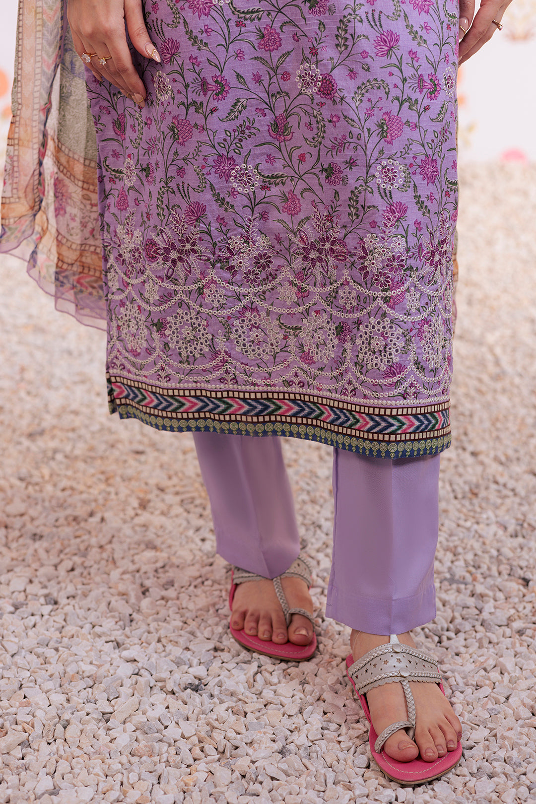 Zellbury | Summer Pret | Embroidered Kurta Dupatta Trouser - 2112 - House Of Hania