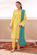 Zellbury | Summer Pret | Embroidered Kurta Dupatta Trouser - 2133 - House Of Hania