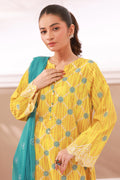 Zellbury | Summer Pret | Embroidered Kurta Dupatta Trouser - 2133 - House Of Hania