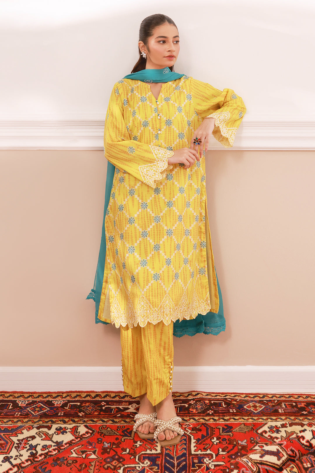 Zellbury | Summer Pret | Embroidered Kurta Dupatta Trouser - 2133 - House Of Hania