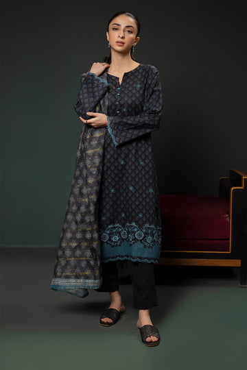 Zellbury | Summer Pret | Embroidered Kurta Dupatta Trouser - 2835 - House Of Hania