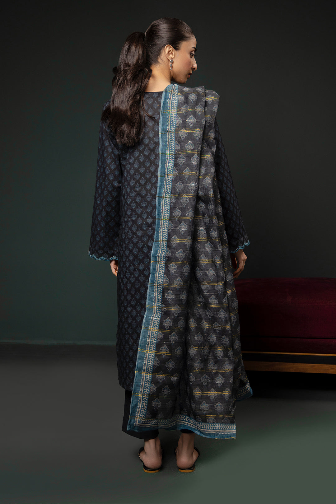 Zellbury | Summer Pret | Embroidered Kurta Dupatta Trouser - 2835 - House Of Hania