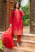 Zellbury | Summer Pret | Embroidered Kurta Dupatta Trouser - 3222 - House Of Hania