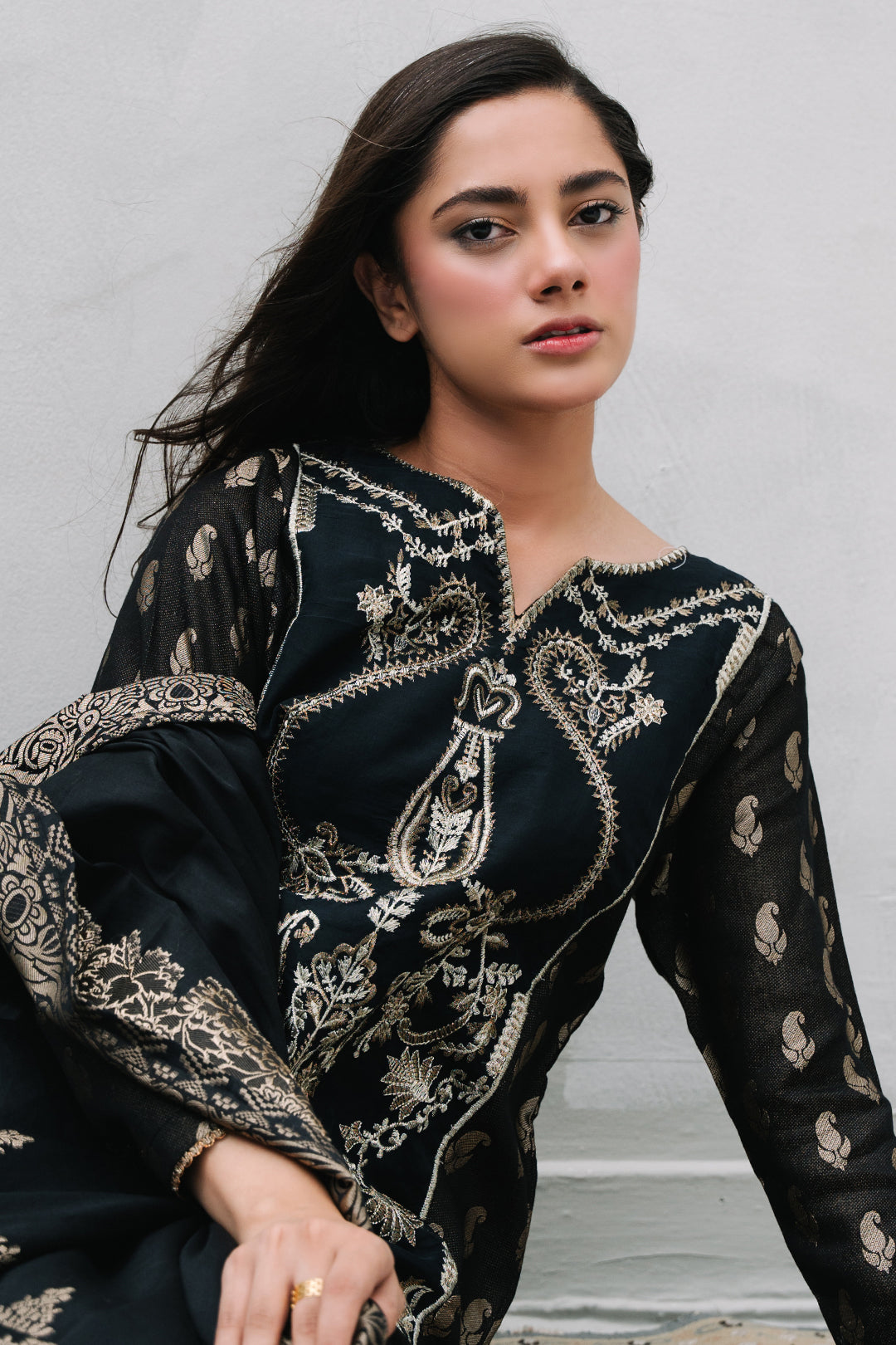Zellbury | Summer Pret | Embroidered Kurta Dupatta Trouser - 3256 - House Of Hania