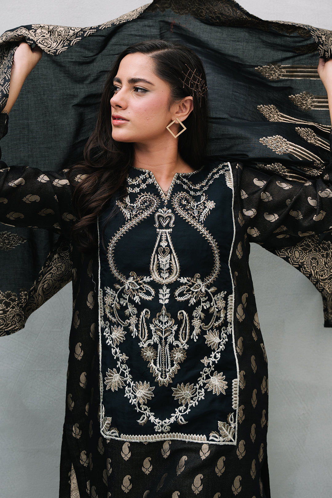 Zellbury | Summer Pret | Embroidered Kurta Dupatta Trouser - 3256 - House Of Hania