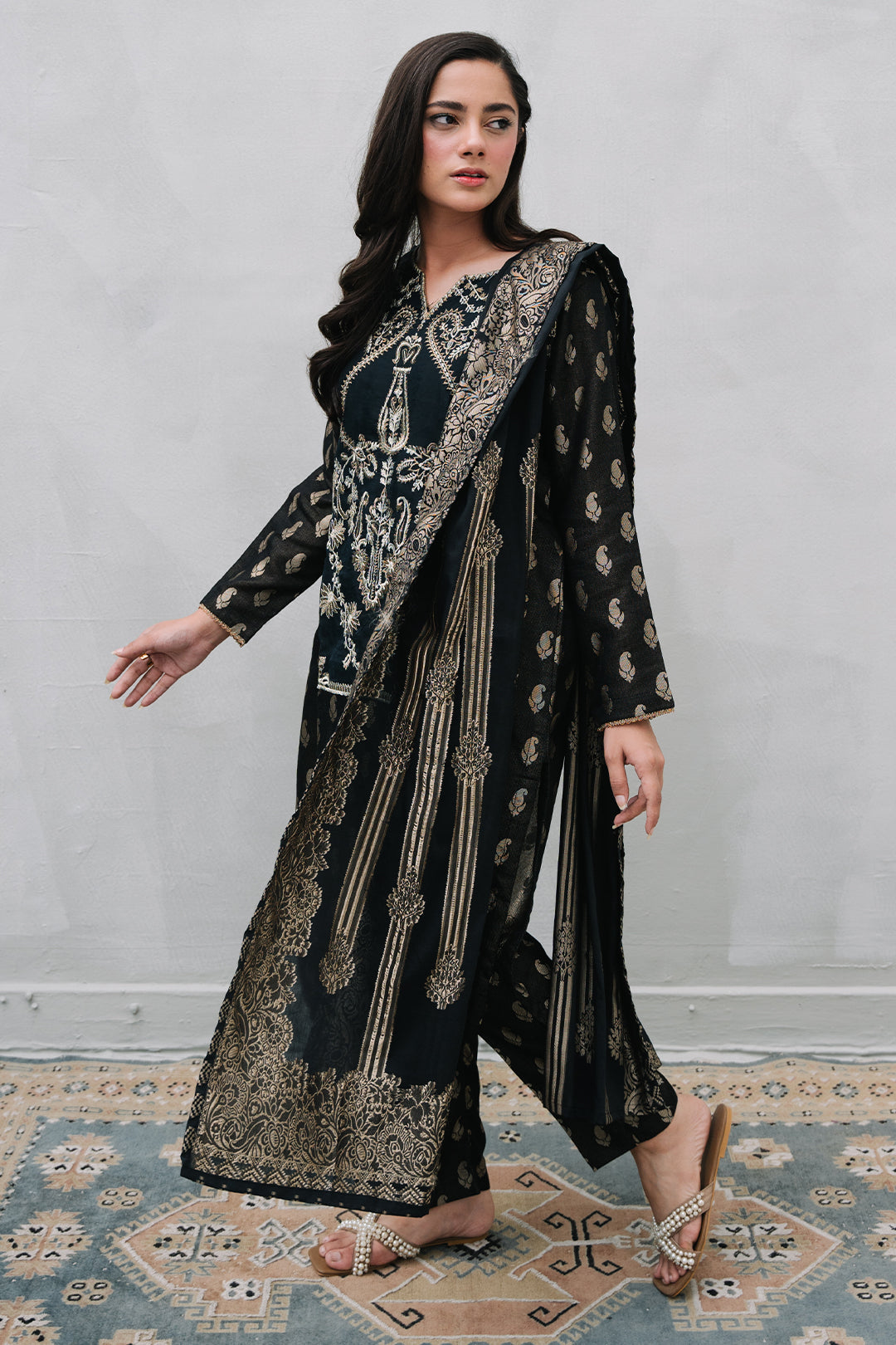 Zellbury | Summer Pret | Embroidered Kurta Dupatta Trouser - 3256 - House Of Hania