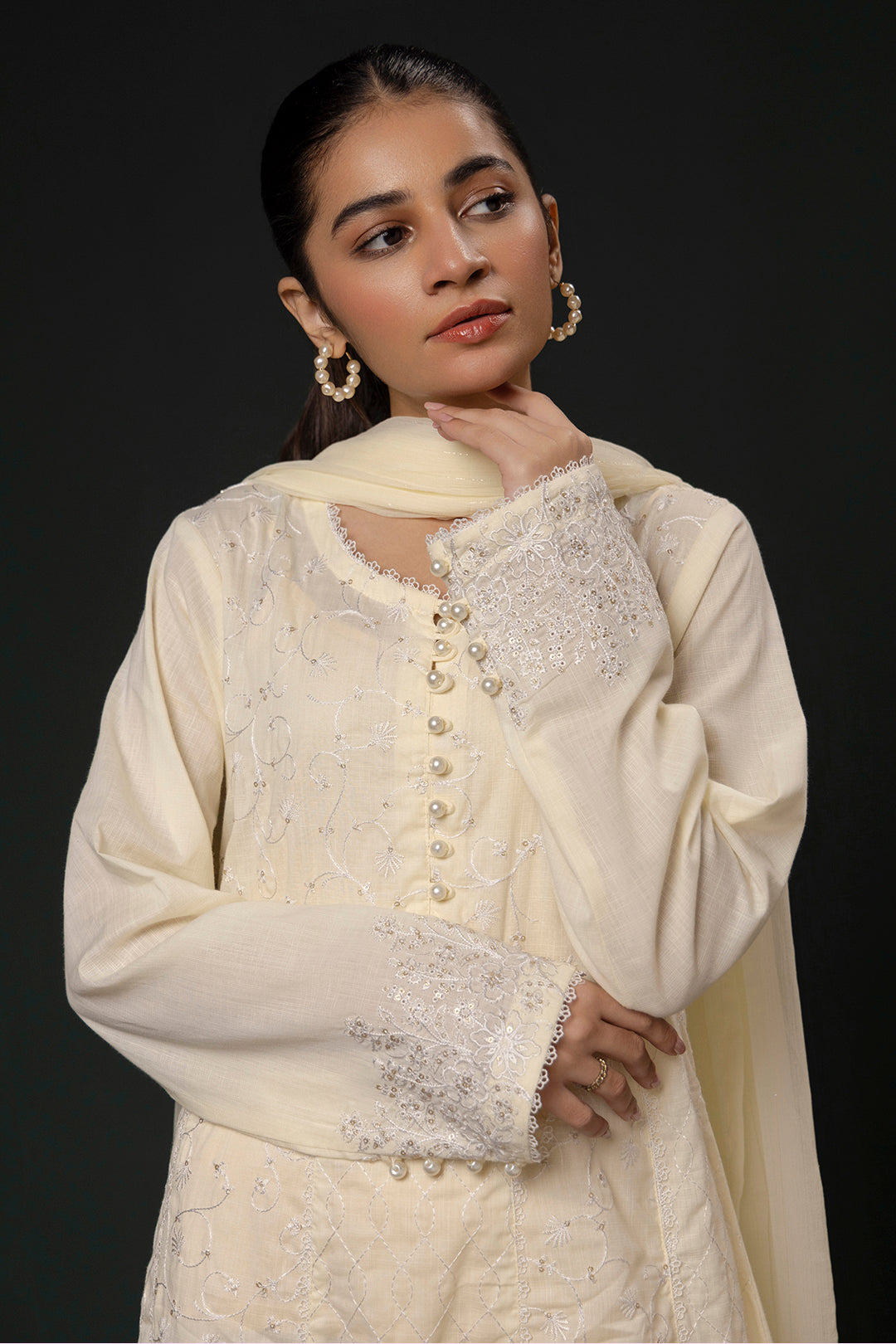 Zellbury | Summer Pret | Embroidered Kurta Dupatta Trouser - 3332 - House Of Hania