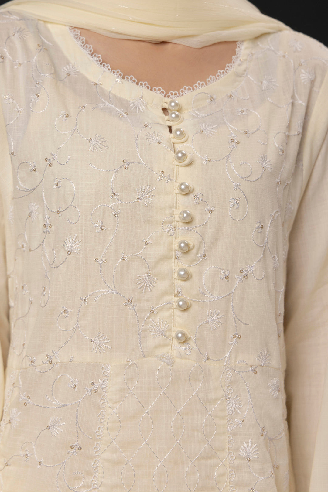 Zellbury | Summer Pret | Embroidered Kurta Dupatta Trouser - 3332 - House Of Hania