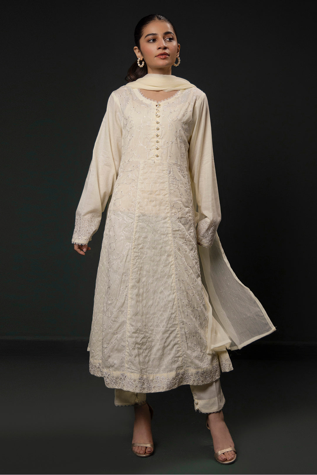 Zellbury | Summer Pret | Embroidered Kurta Dupatta Trouser - 3332 - House Of Hania