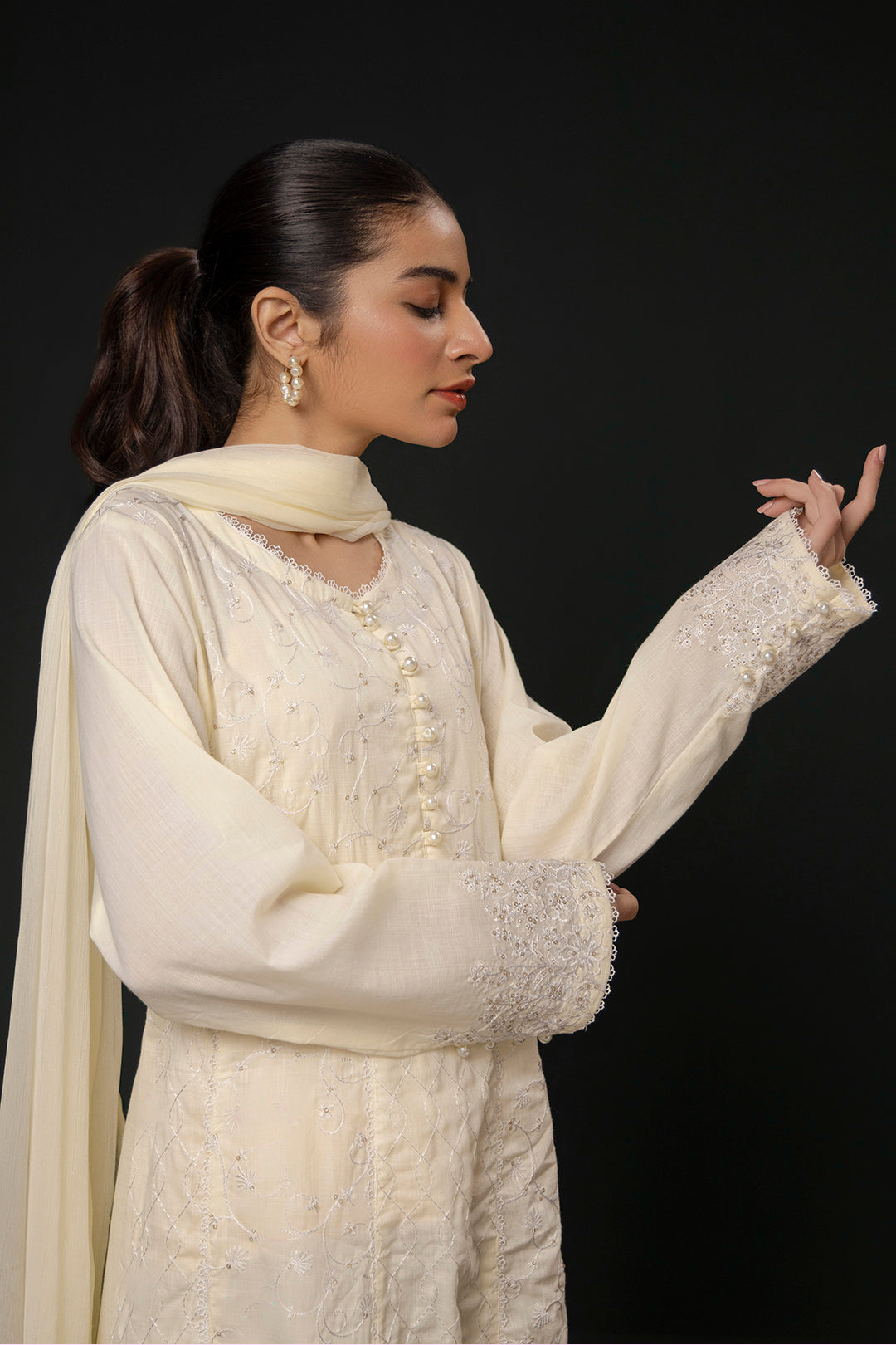 Zellbury | Summer Pret | Embroidered Kurta Dupatta Trouser - 3332 - House Of Hania