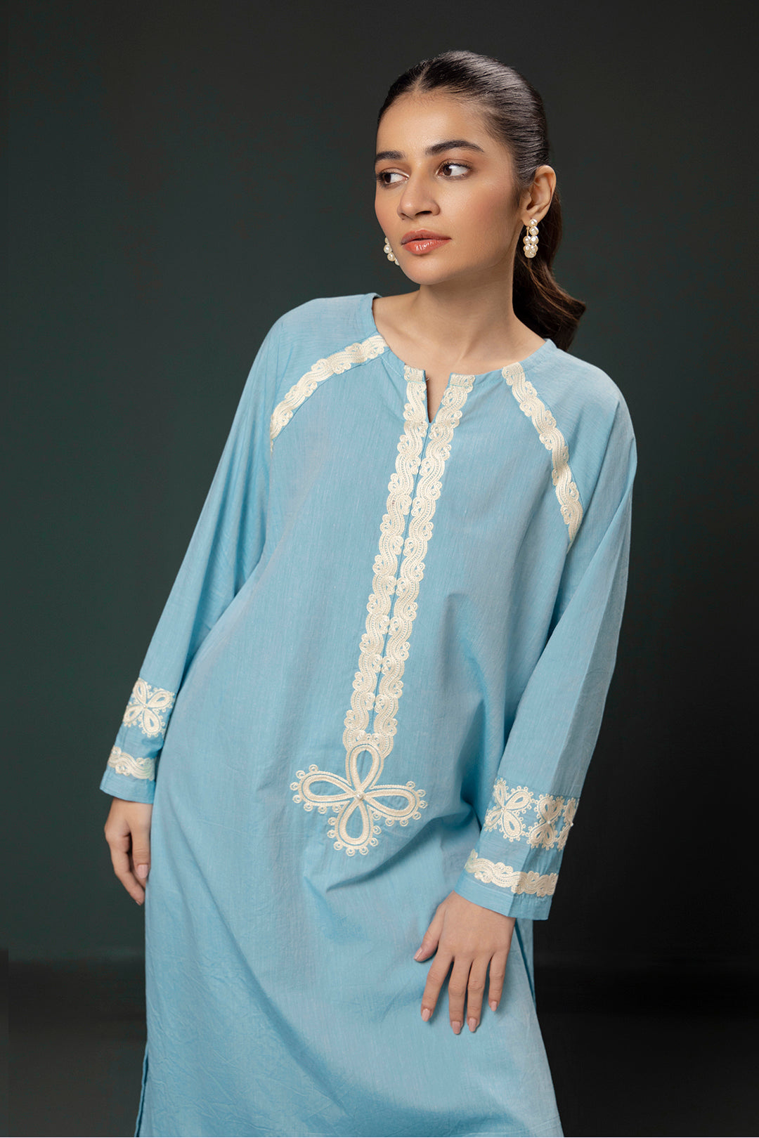 Zellbury | Summer Pret | Embroidered Kurta Trouser - 0977 - House Of Hania