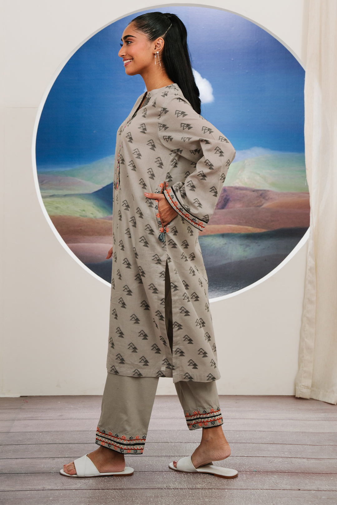 Zellbury | Summer Pret | Embroidered Kurta Trouser - 1769 - House Of Hania