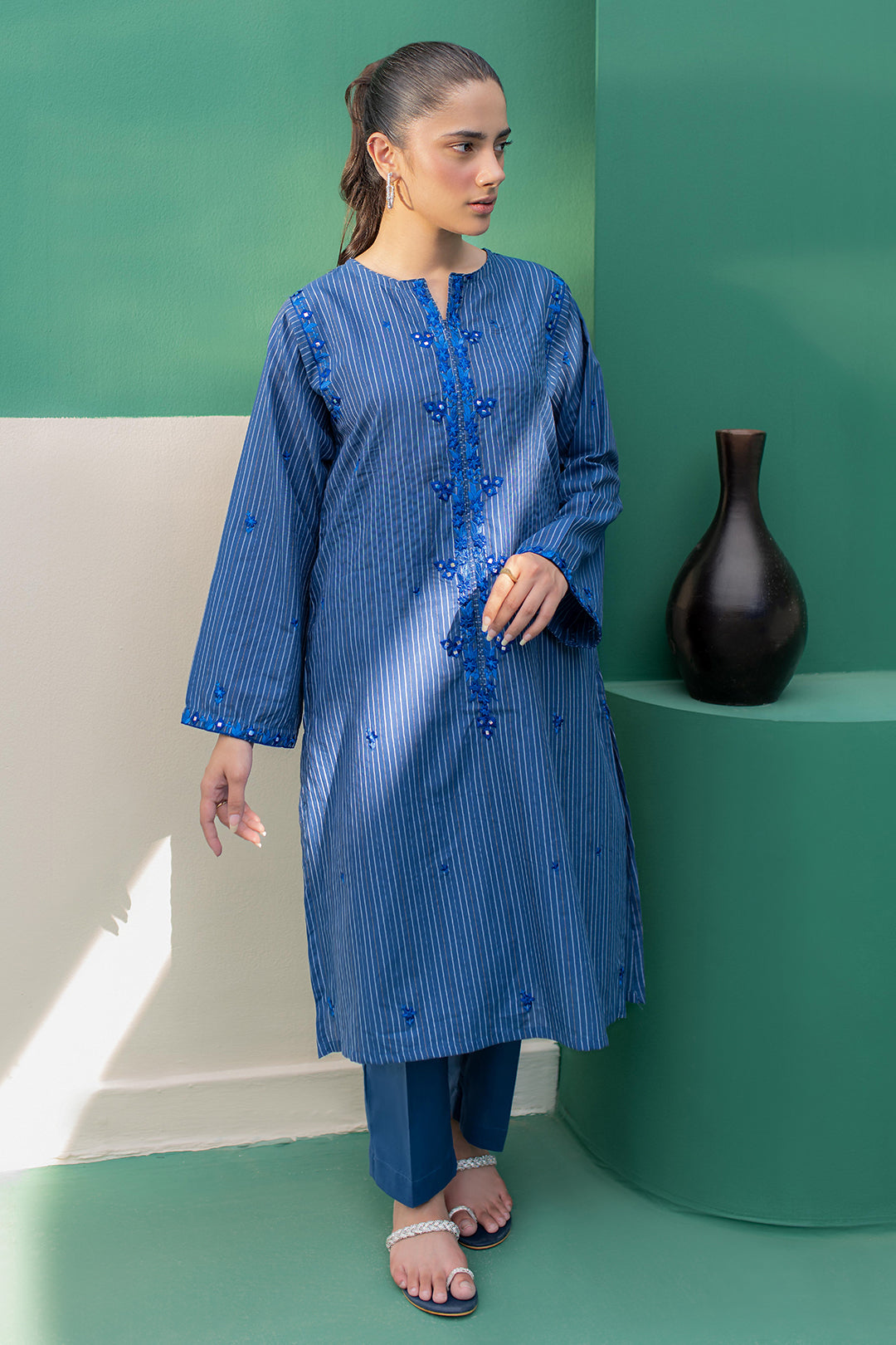 Zellbury | Summer Pret | Embroidered Kurta Trouser - 1932 - House Of Hania