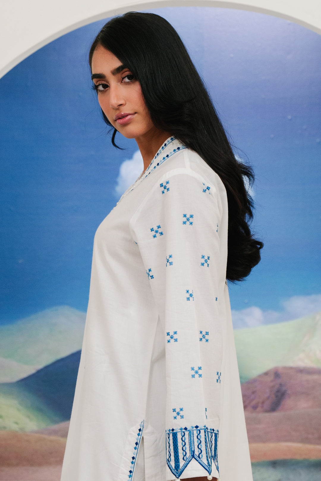 Zellbury | Summer Pret | Embroidered Kurta Trouser - 1984 - House Of Hania