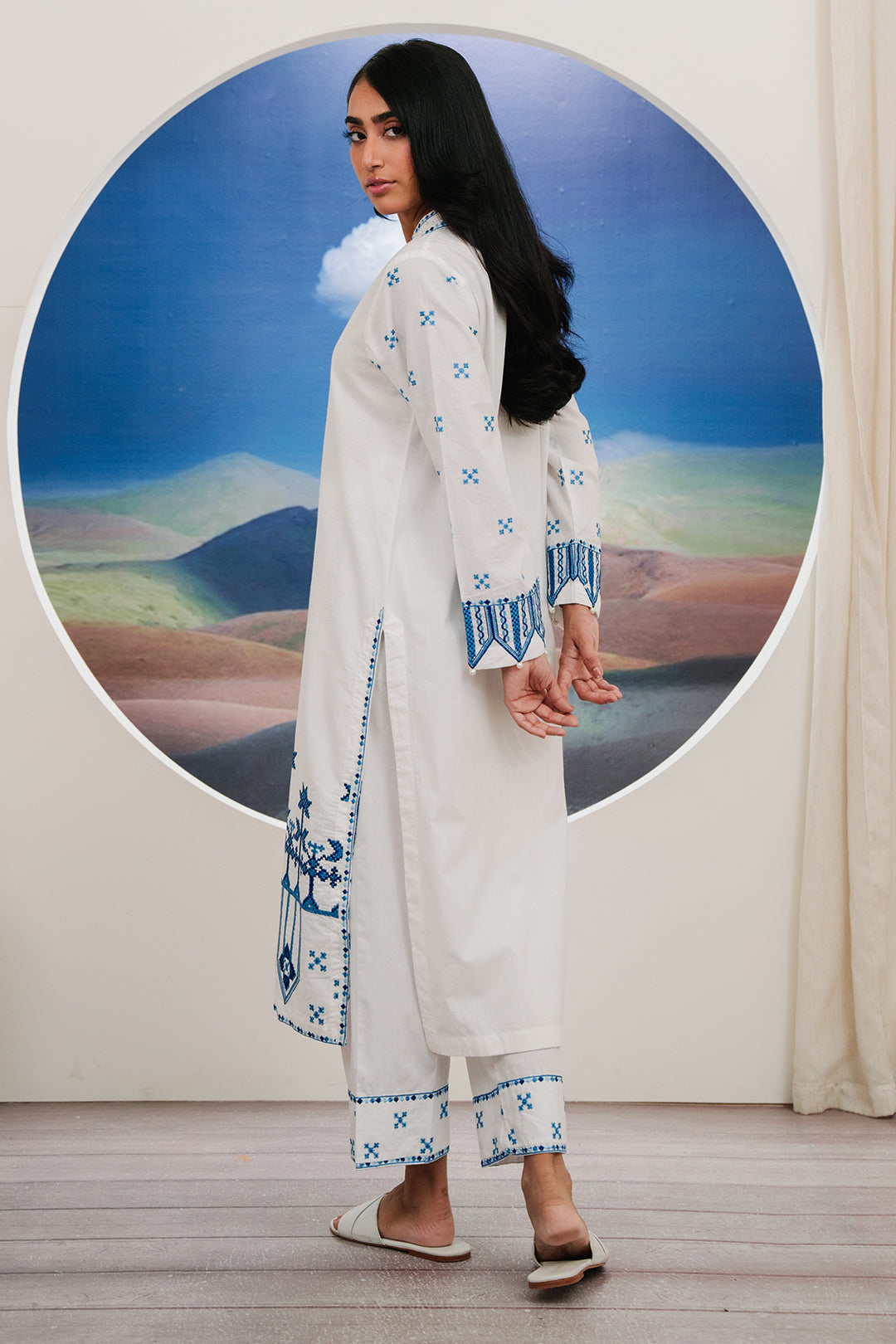 Zellbury | Summer Pret | Embroidered Kurta Trouser - 1984 - House Of Hania