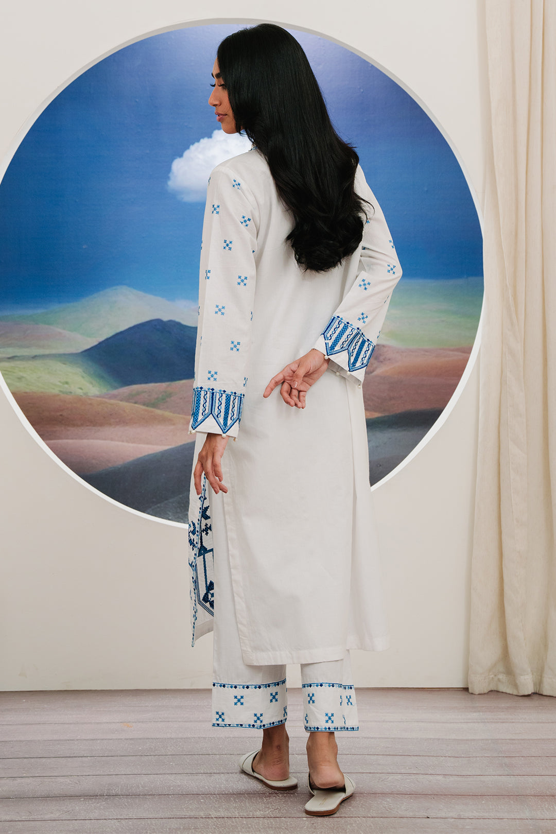 Zellbury | Summer Pret | Embroidered Kurta Trouser - 1984 - House Of Hania