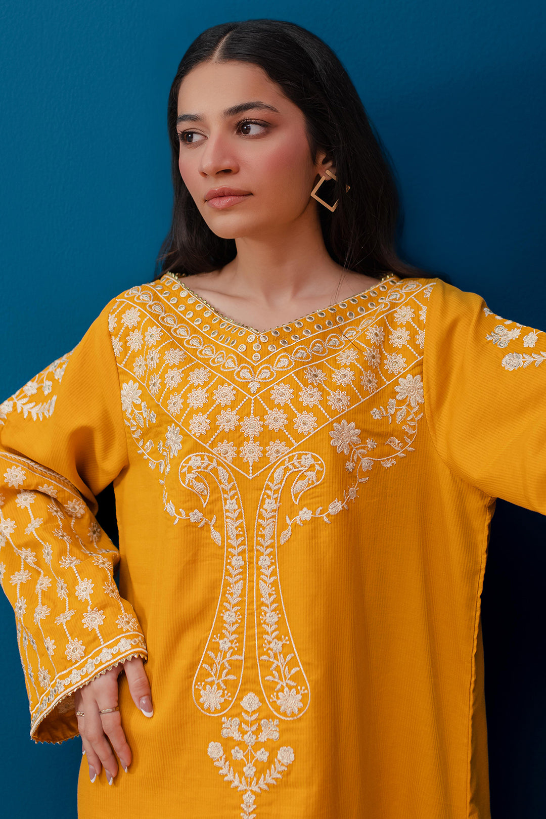 Zellbury | Summer Pret | Embroidered Kurta Trouser - 2122 - House Of Hania