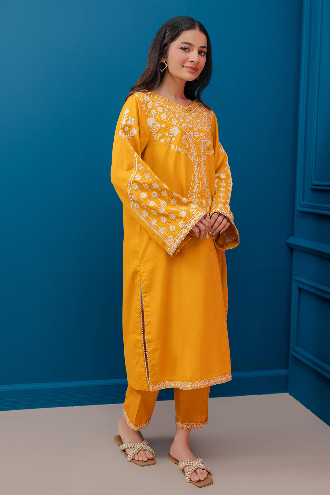 Zellbury | Summer Pret | Embroidered Kurta Trouser - 2122 - House Of Hania