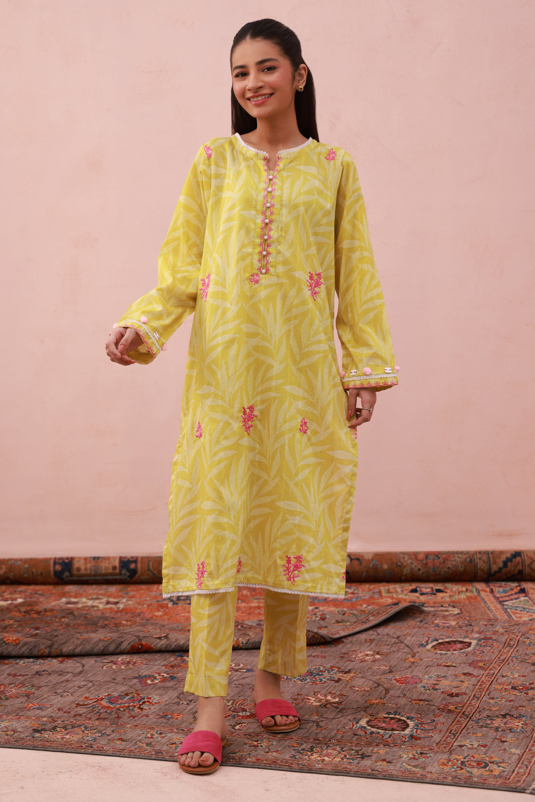Zellbury | Summer Pret | Embroidered Kurta Trouser - 2882 - House Of Hania