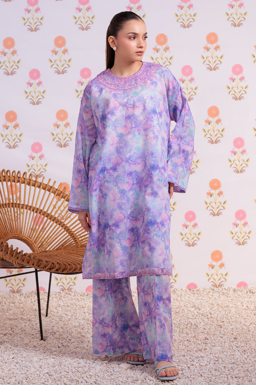 Zellbury | Summer Pret | Embroidered Kurta Trouser - 3000 - House Of Hania