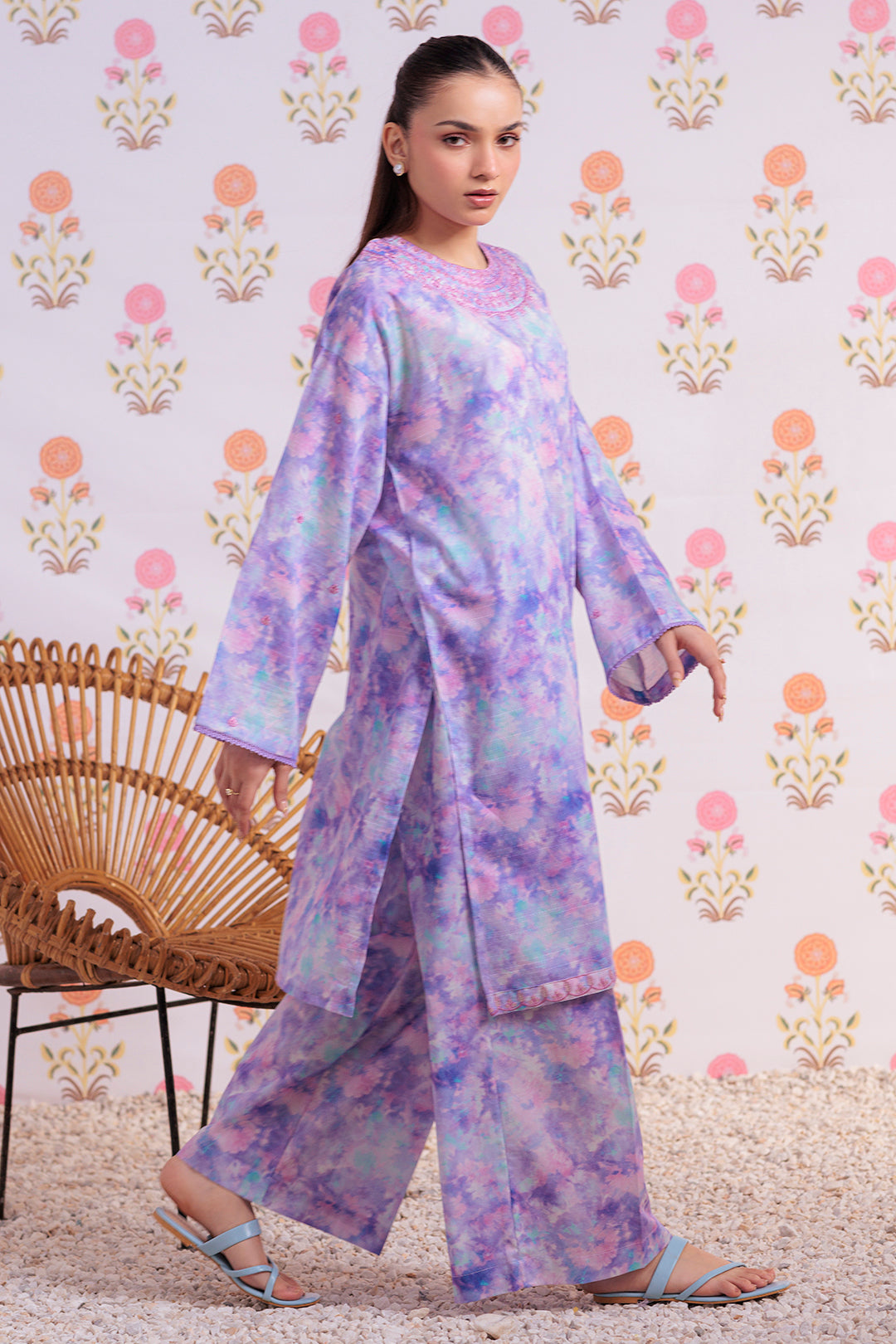 Zellbury | Summer Pret | Embroidered Kurta Trouser - 3000 - House Of Hania