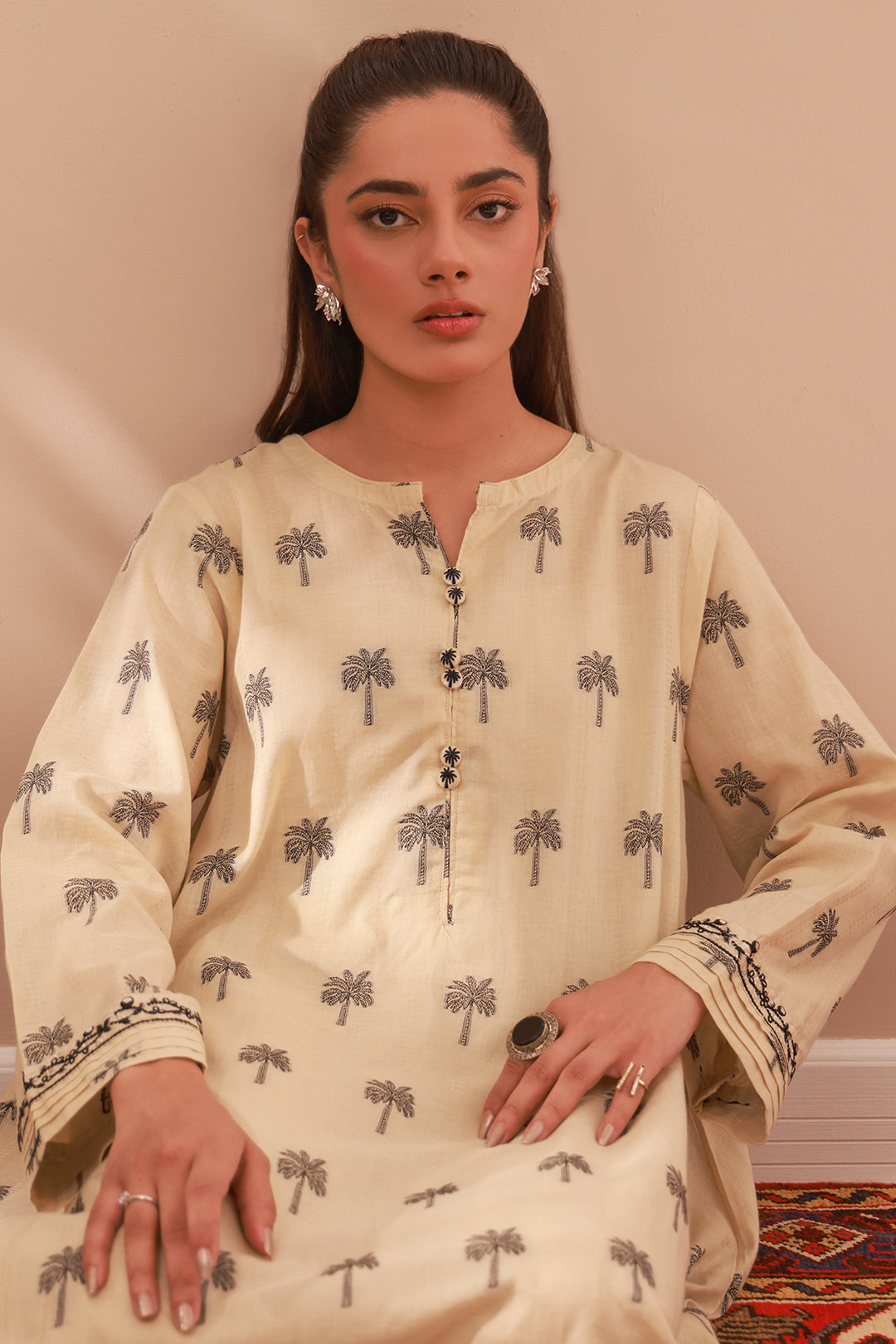 Zellbury | Summer Pret | Embroidered Kurta Trouser - 3321 - House Of Hania