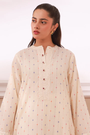 Zellbury | Summer Pret | Embroidered Kurta Trouser - 3323 - House Of Hania
