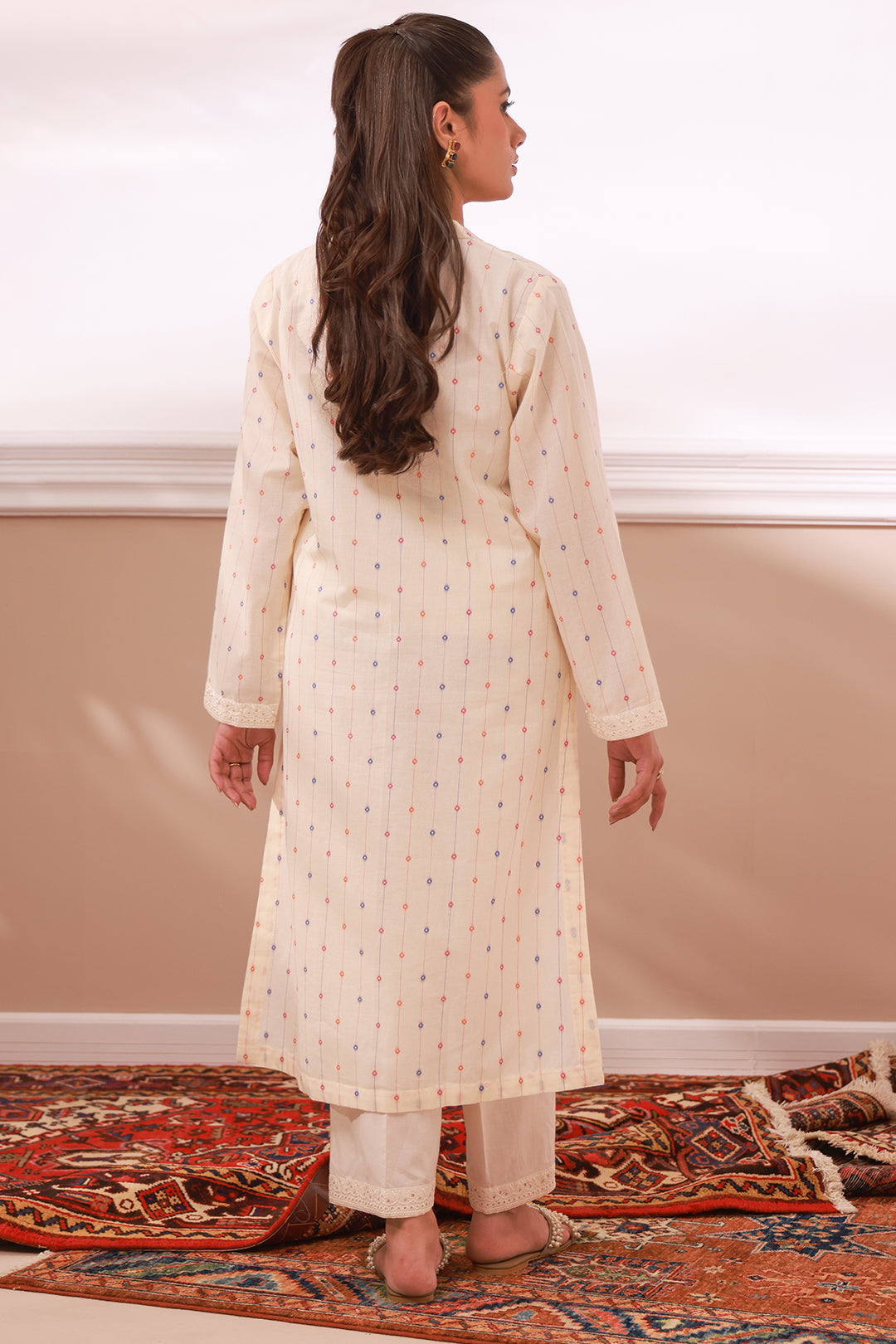 Zellbury | Summer Pret | Embroidered Kurta Trouser - 3323 - House Of Hania
