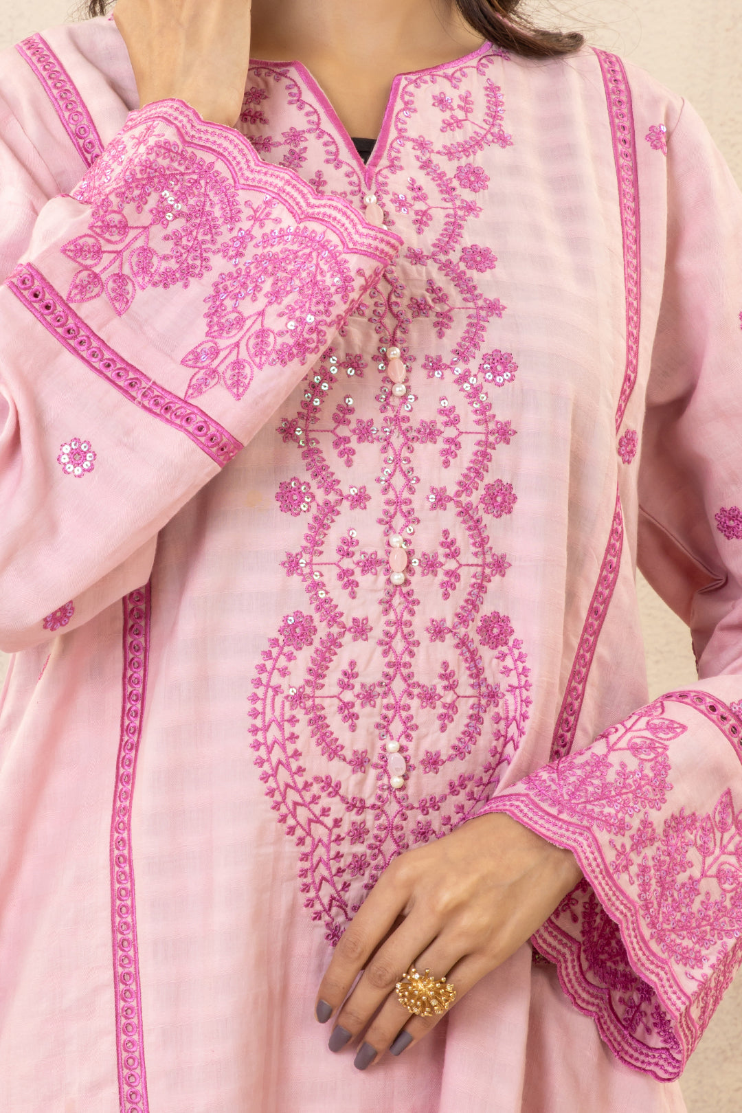 Zellbury | Summer Pret | Embroidered Kurta Trouser - 3331 - House Of Hania