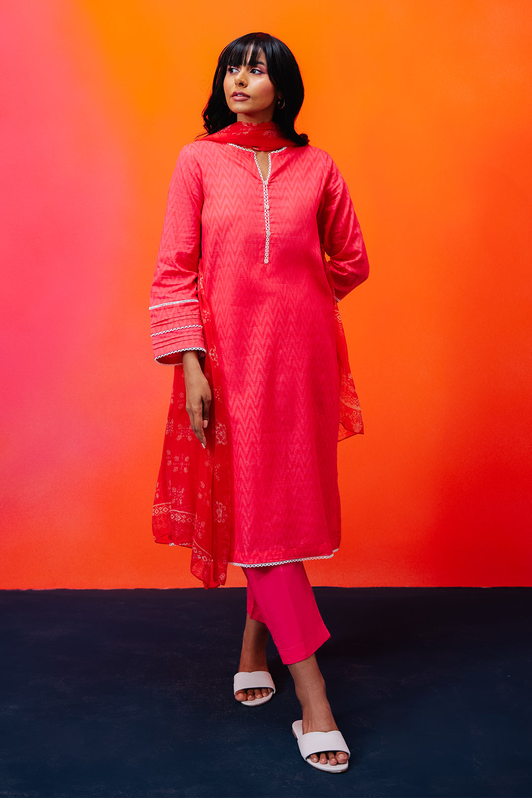 Zellbury | Summer Pret | Kurta Dupatta Trouser - 1525 - House Of Hania