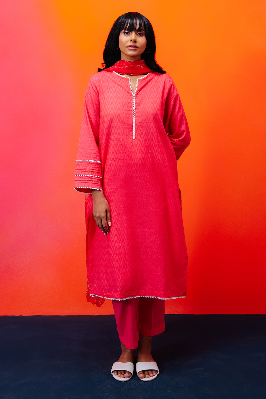 Zellbury | Summer Pret | Kurta Dupatta Trouser - 1525 - House Of Hania