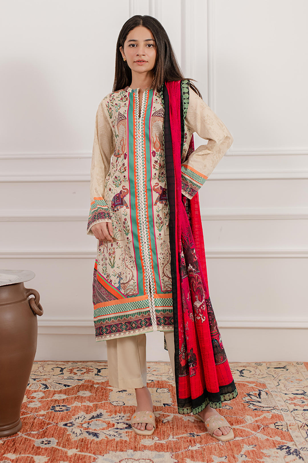 Zellbury | Summer Pret | Kurta Dupatta Trouser - 2098 - House Of Hania