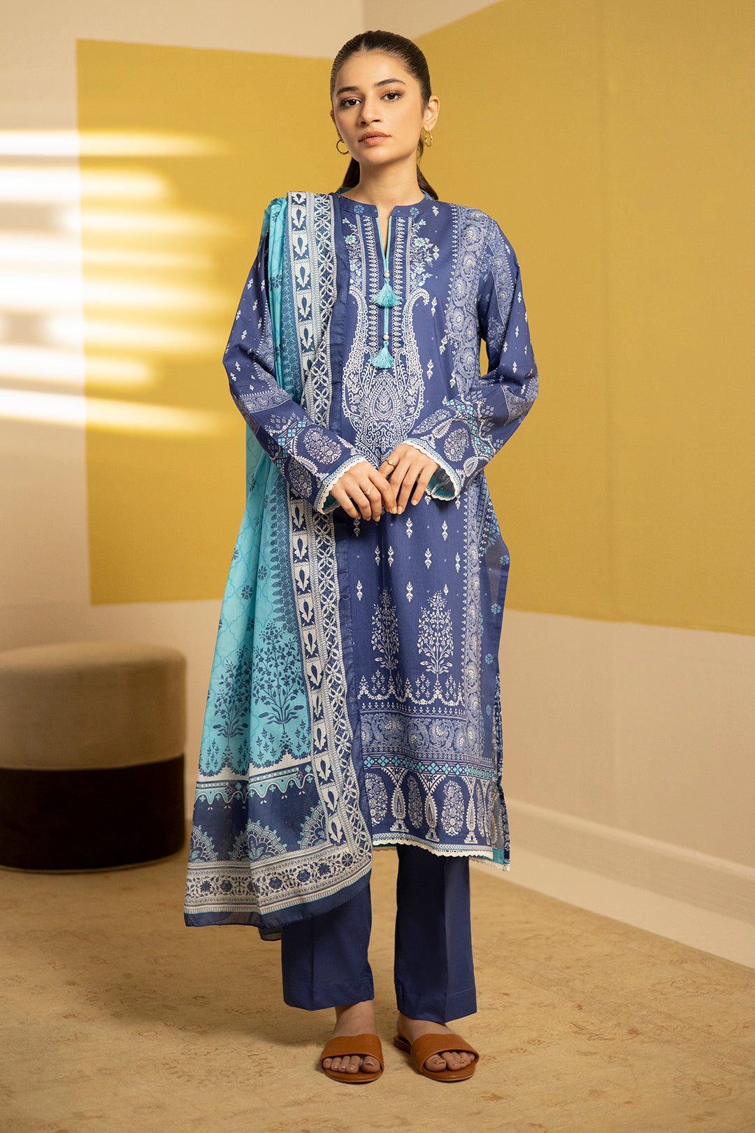 Zellbury | Summer Pret | Kurta Dupatta Trouser - 2102 - House Of Hania