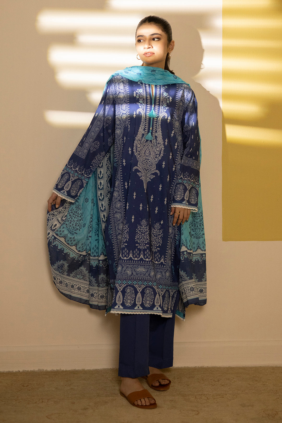 Zellbury | Summer Pret | Kurta Dupatta Trouser - 2102 - House Of Hania
