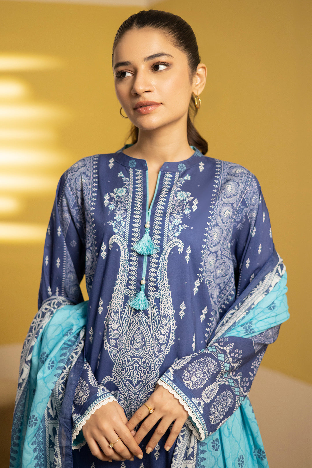 Zellbury | Summer Pret | Kurta Dupatta Trouser - 2102 - House Of Hania