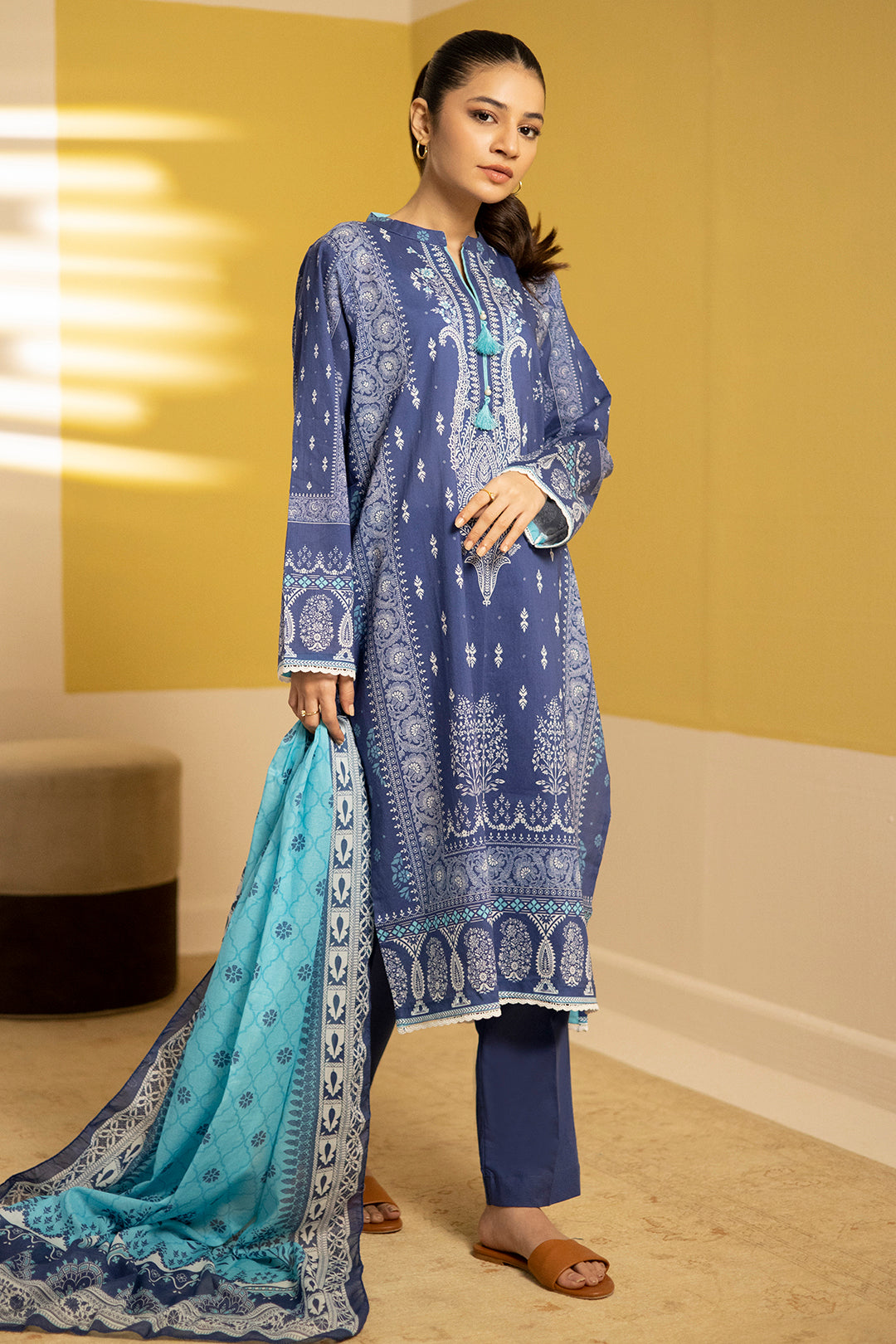 Zellbury | Summer Pret | Kurta Dupatta Trouser - 2102 - House Of Hania