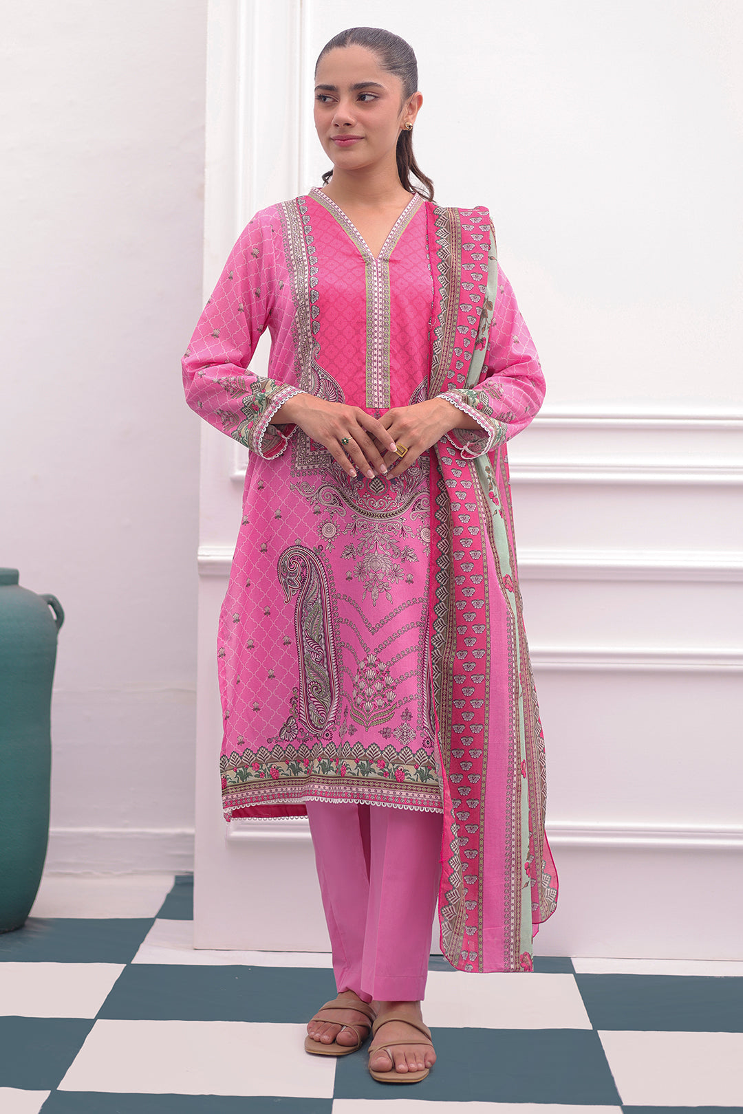 Zellbury | Summer Pret | Kurta Dupatta Trouser - 2106 - House Of Hania