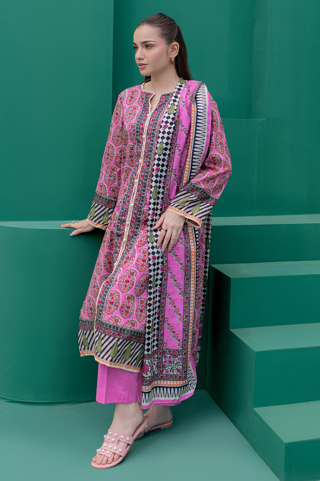 Zellbury | Summer Pret | Kurta Dupatta Trouser - 2830 - House Of Hania