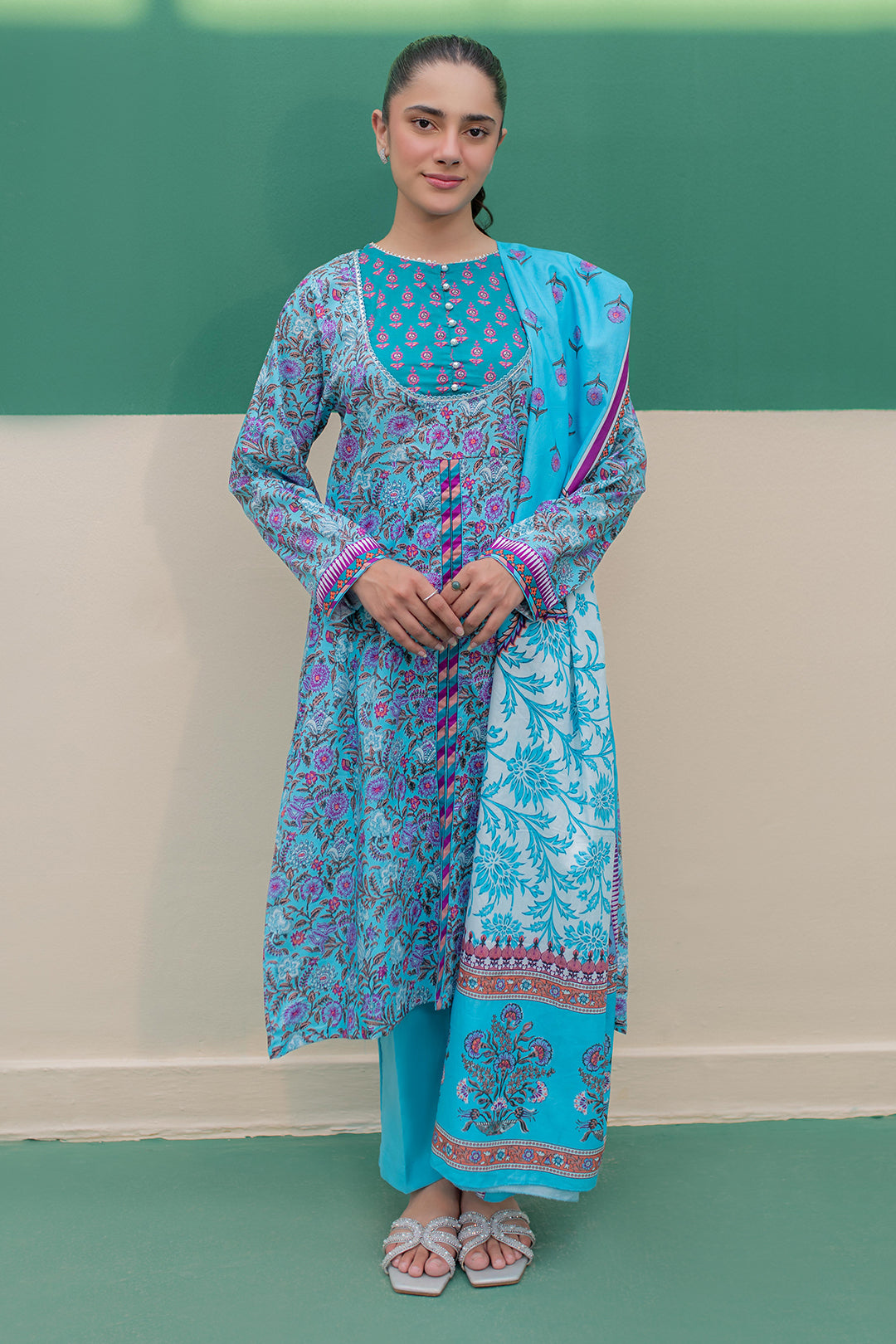 Zellbury | Summer Pret | Kurta Dupatta Trouser - 2856 - House Of Hania