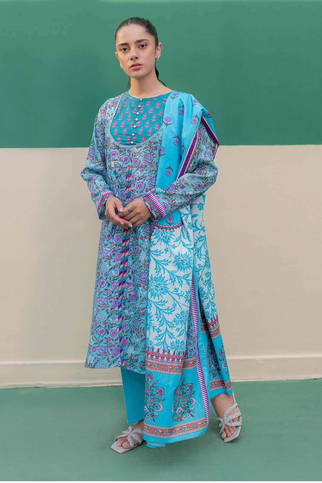 Zellbury | Summer Pret | Kurta Dupatta Trouser - 2856 - House Of Hania