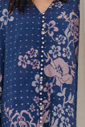 Zellbury | Unstitched 2 Piece Blue | Embroidered Shirt Shalwar - 0672 - House Of Hania