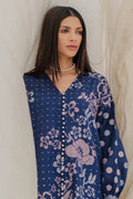 Zellbury | Unstitched 2 Piece Blue | Embroidered Shirt Shalwar - 0672 - House Of Hania