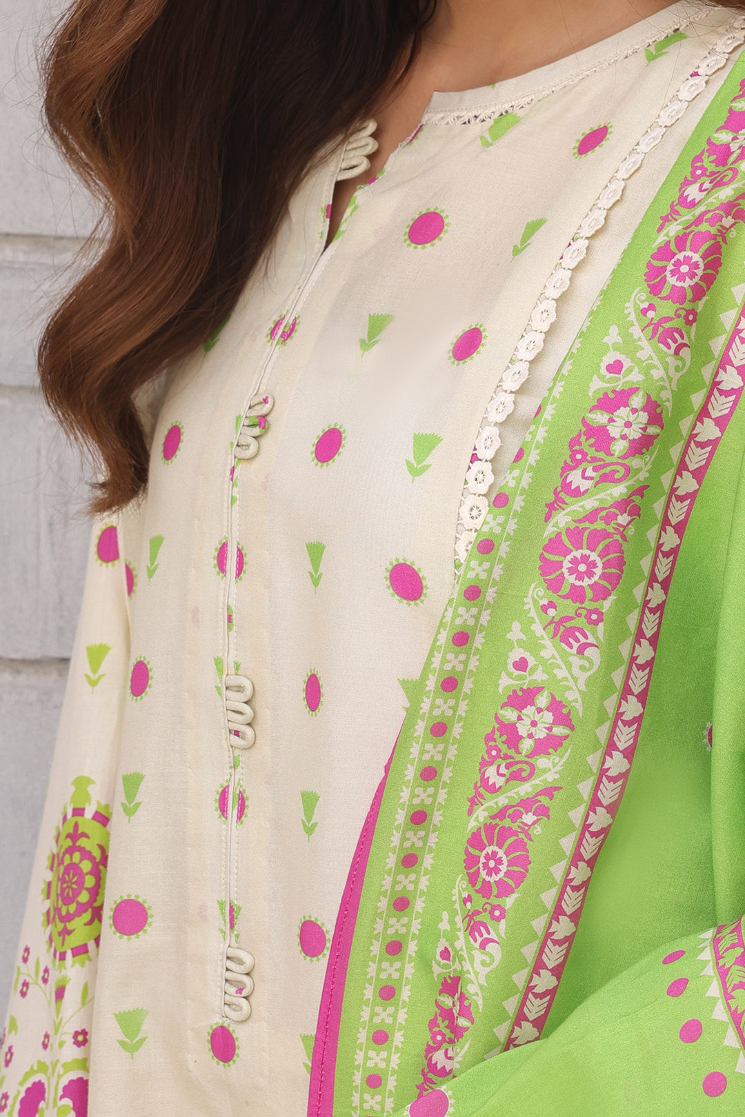 Zellbury | Unstitched 2 Piece Cambric | Embroidered Shirt Dupatta - 0111 - House Of Hania