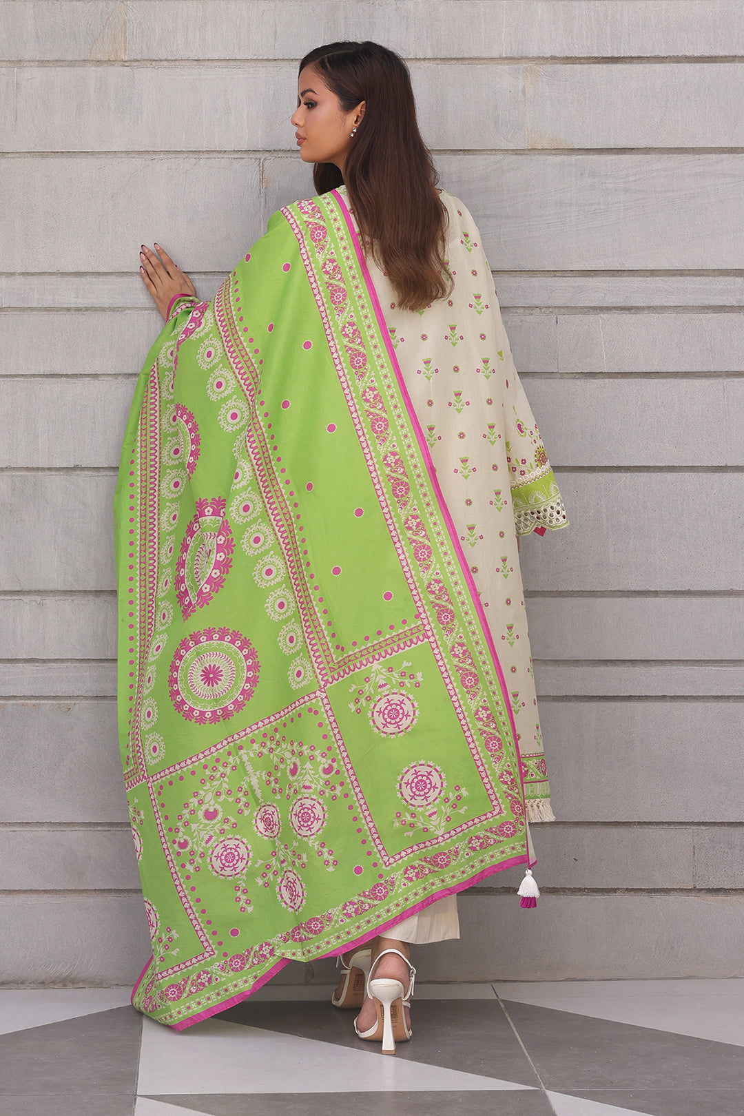 Zellbury | Unstitched 2 Piece Cambric | Embroidered Shirt Dupatta - 0111 - House Of Hania
