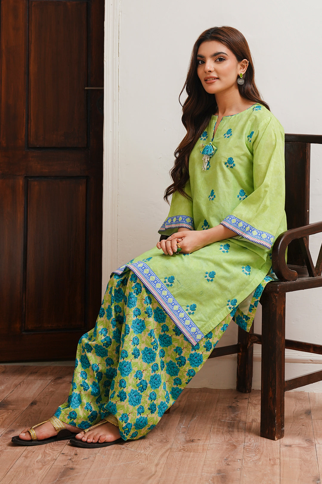Zellbury | Unstitched 2 Piece Cambric | Embroidered Shirt Shalwar - 0023 - House Of Hania