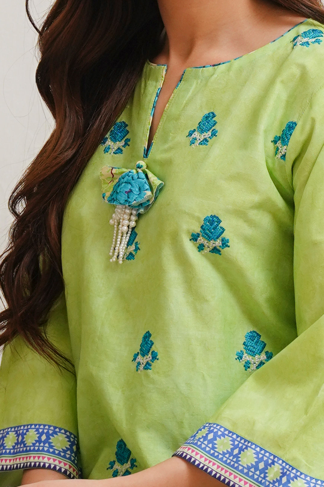 Zellbury | Unstitched 2 Piece Cambric | Embroidered Shirt Shalwar - 0023 - House Of Hania